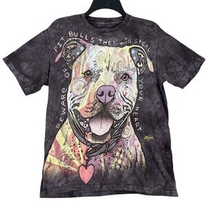 The Mountain Pit Bull Dog Shirt Animal Lover Tee Tie Dye 2013 Boho Pitty Pitbull